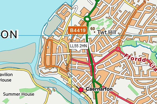 LL55 2HN map - OS VectorMap District (Ordnance Survey)