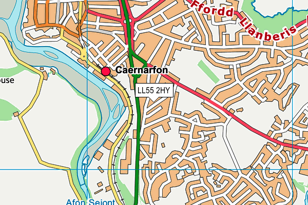 LL55 2HY map - OS VectorMap District (Ordnance Survey)