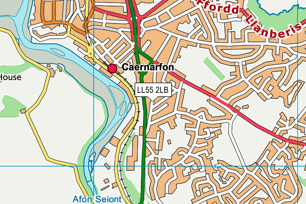 LL55 2LB map - OS VectorMap District (Ordnance Survey)