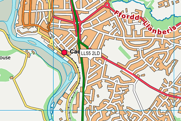 LL55 2LD map - OS VectorMap District (Ordnance Survey)