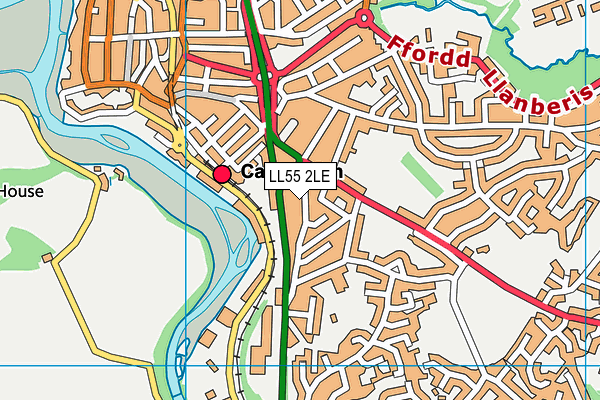 LL55 2LE map - OS VectorMap District (Ordnance Survey)