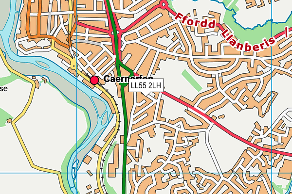 LL55 2LH map - OS VectorMap District (Ordnance Survey)