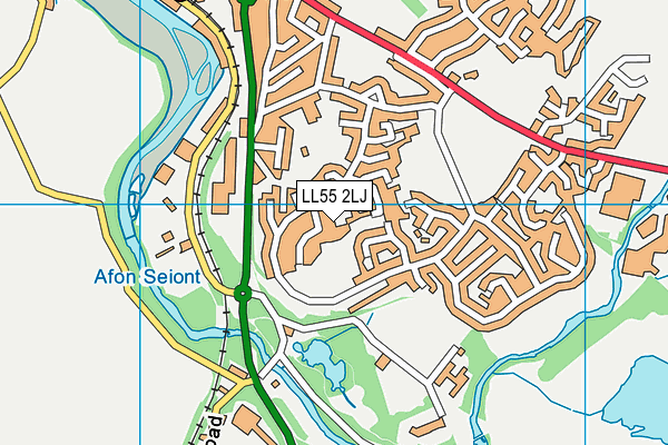 LL55 2LJ map - OS VectorMap District (Ordnance Survey)