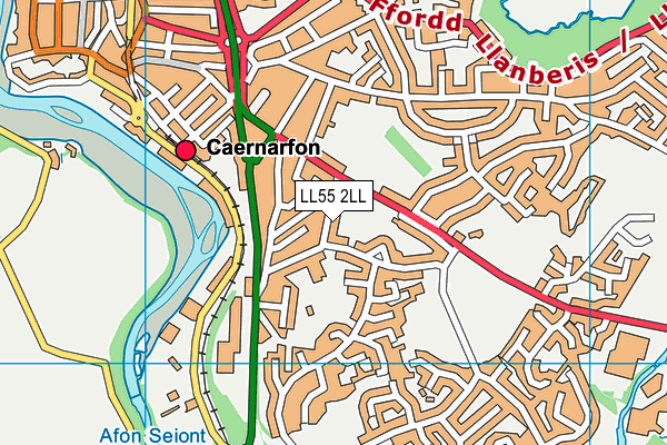 LL55 2LL map - OS VectorMap District (Ordnance Survey)