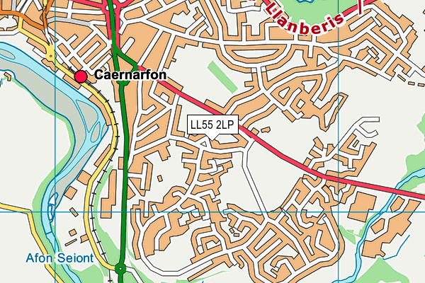 LL55 2LP map - OS VectorMap District (Ordnance Survey)