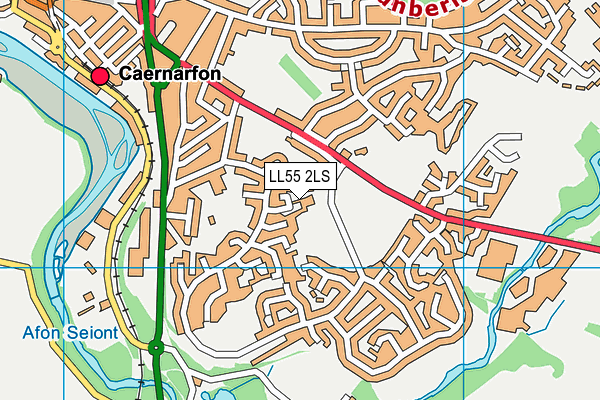 LL55 2LS map - OS VectorMap District (Ordnance Survey)