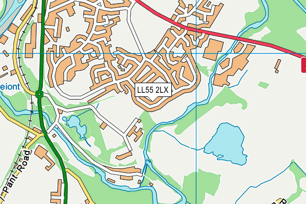 LL55 2LX map - OS VectorMap District (Ordnance Survey)