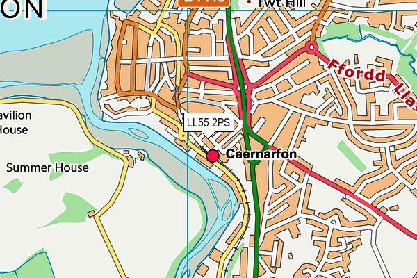 LL55 2PS map - OS VectorMap District (Ordnance Survey)