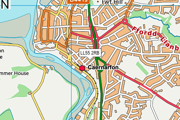 LL55 2RB map - OS VectorMap District (Ordnance Survey)