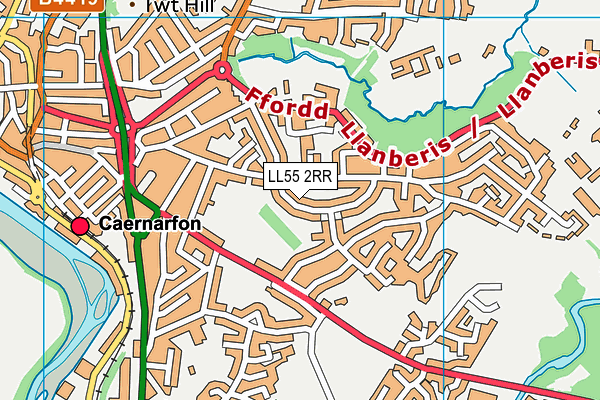 LL55 2RR map - OS VectorMap District (Ordnance Survey)