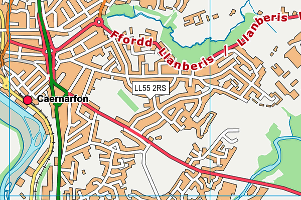 LL55 2RS map - OS VectorMap District (Ordnance Survey)