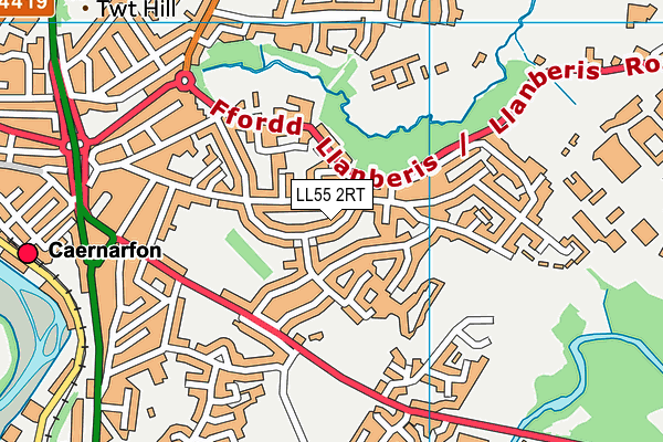 LL55 2RT map - OS VectorMap District (Ordnance Survey)
