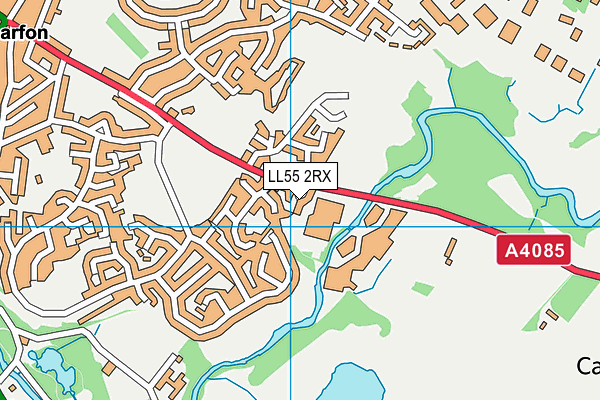 LL55 2RX map - OS VectorMap District (Ordnance Survey)