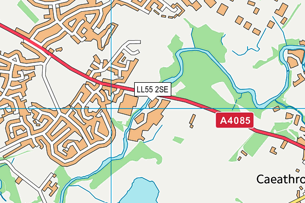 LL55 2SE map - OS VectorMap District (Ordnance Survey)