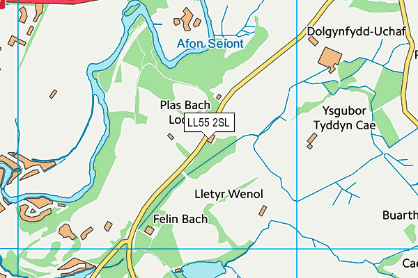 LL55 2SL map - OS VectorMap District (Ordnance Survey)