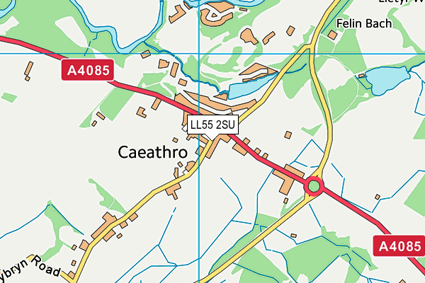 LL55 2SU map - OS VectorMap District (Ordnance Survey)