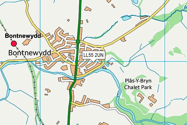 LL55 2UN map - OS VectorMap District (Ordnance Survey)