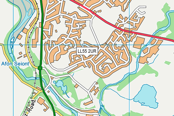 LL55 2UR map - OS VectorMap District (Ordnance Survey)