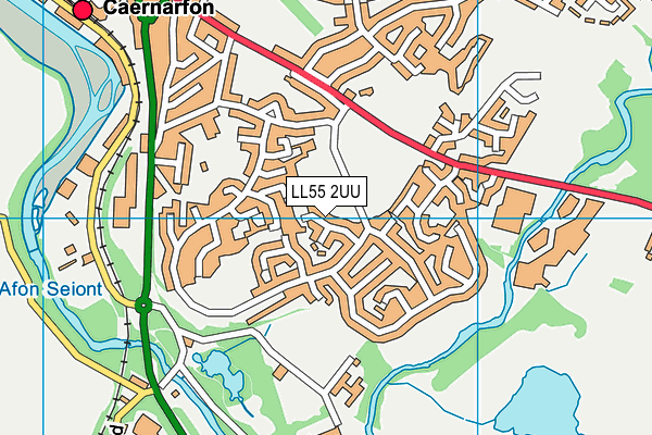 LL55 2UU map - OS VectorMap District (Ordnance Survey)