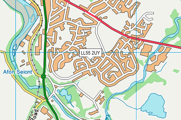 LL55 2UY map - OS VectorMap District (Ordnance Survey)