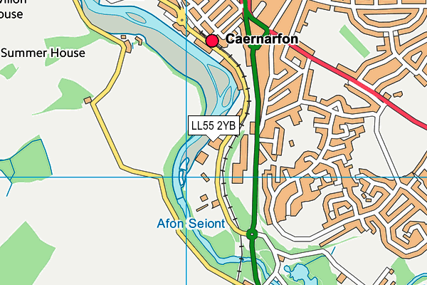 LL55 2YB map - OS VectorMap District (Ordnance Survey)