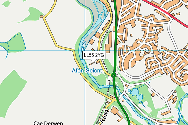 LL55 2YG map - OS VectorMap District (Ordnance Survey)