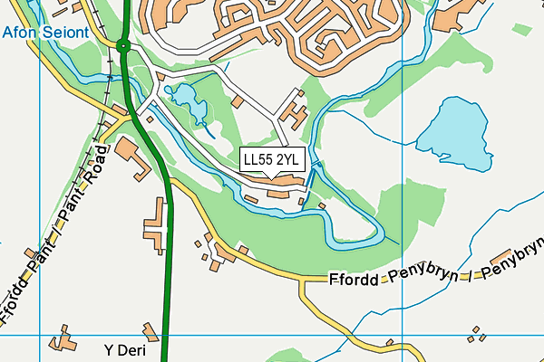 LL55 2YL map - OS VectorMap District (Ordnance Survey)