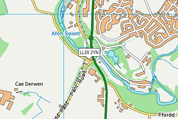 LL55 2YN map - OS VectorMap District (Ordnance Survey)