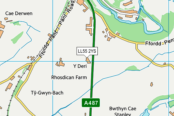 LL55 2YS map - OS VectorMap District (Ordnance Survey)