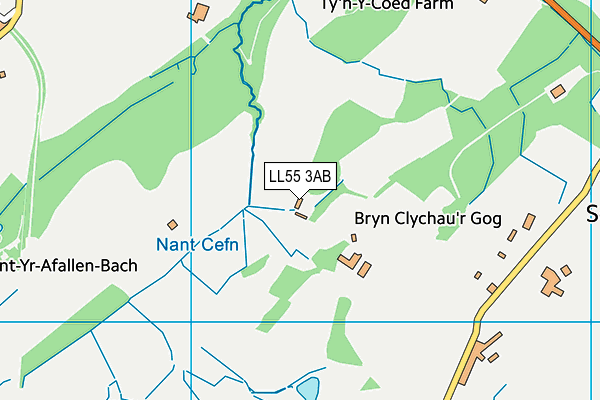 LL55 3AB map - OS VectorMap District (Ordnance Survey)