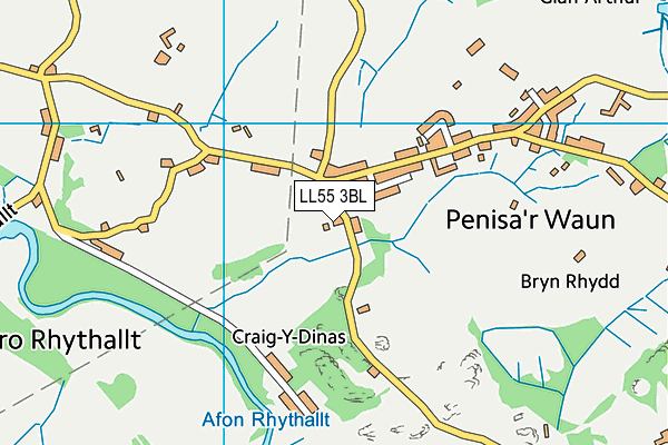 LL55 3BL map - OS VectorMap District (Ordnance Survey)