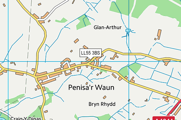 LL55 3BS map - OS VectorMap District (Ordnance Survey)