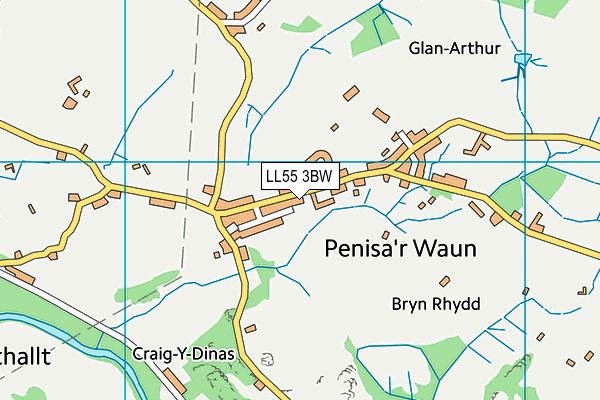 Ysgol Gymuned Penisarwaun map (LL55 3BW) - OS VectorMap District (Ordnance Survey)