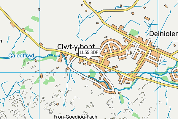 LL55 3DF map - OS VectorMap District (Ordnance Survey)