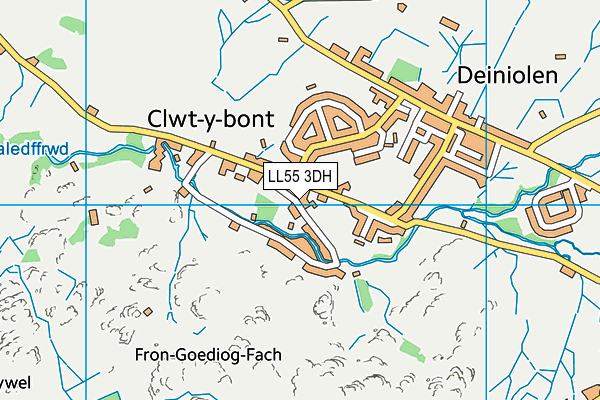 LL55 3DH map - OS VectorMap District (Ordnance Survey)