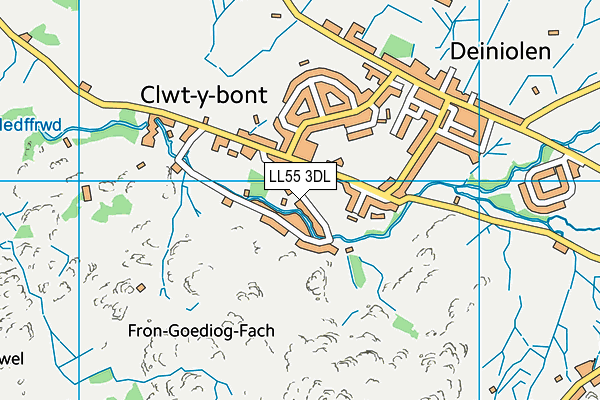 LL55 3DL map - OS VectorMap District (Ordnance Survey)