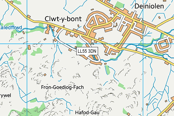 LL55 3DN map - OS VectorMap District (Ordnance Survey)