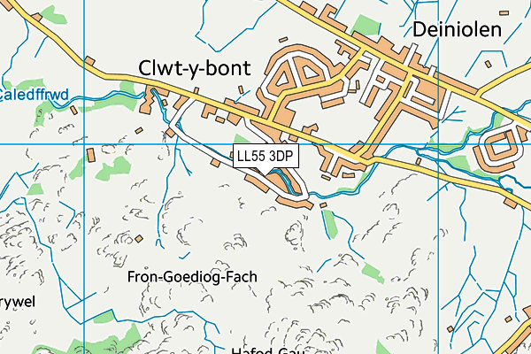 LL55 3DP map - OS VectorMap District (Ordnance Survey)