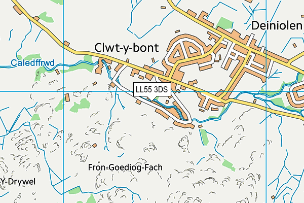 LL55 3DS map - OS VectorMap District (Ordnance Survey)