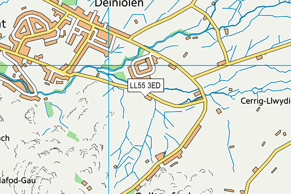 LL55 3ED map - OS VectorMap District (Ordnance Survey)