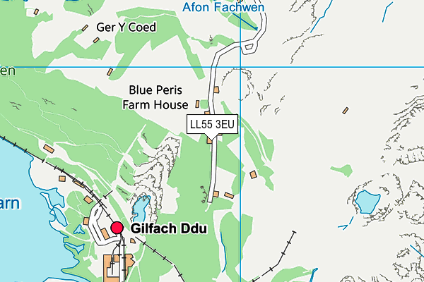 LL55 3EU map - OS VectorMap District (Ordnance Survey)