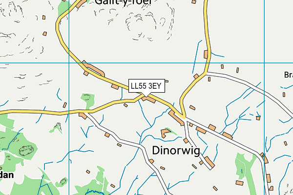 LL55 3EY map - OS VectorMap District (Ordnance Survey)