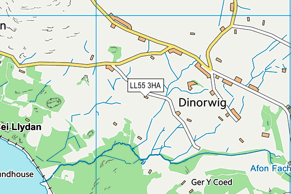 LL55 3HA map - OS VectorMap District (Ordnance Survey)