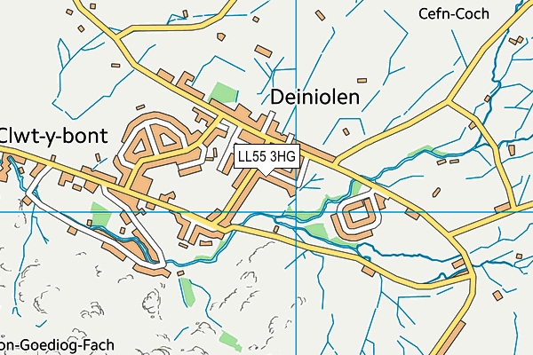 LL55 3HG map - OS VectorMap District (Ordnance Survey)