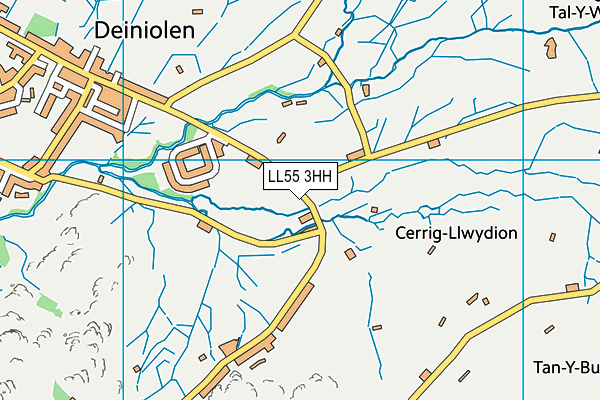 LL55 3HH map - OS VectorMap District (Ordnance Survey)
