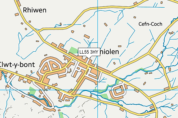 LL55 3HY map - OS VectorMap District (Ordnance Survey)