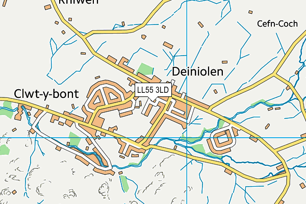 LL55 3LD map - OS VectorMap District (Ordnance Survey)