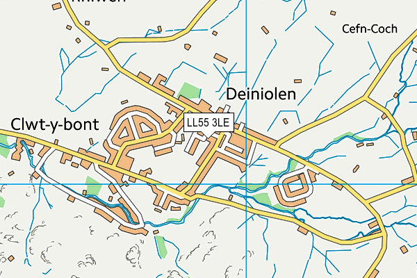 LL55 3LE map - OS VectorMap District (Ordnance Survey)