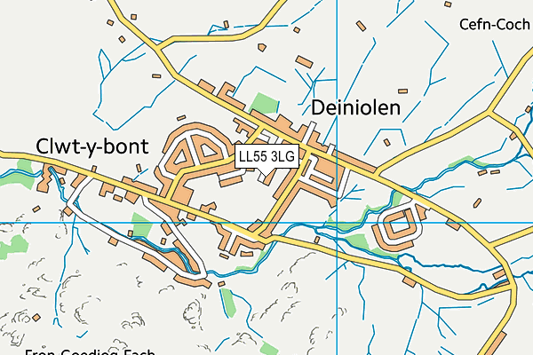 LL55 3LG map - OS VectorMap District (Ordnance Survey)