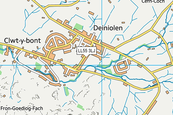 LL55 3LJ map - OS VectorMap District (Ordnance Survey)